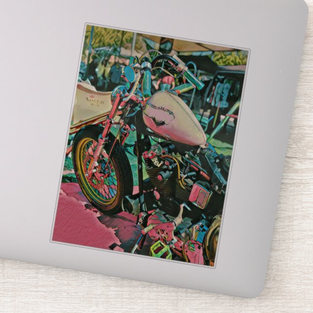 Pegatina regalos de moto para papá (Detalle)
