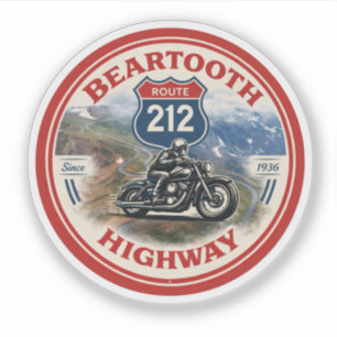 Pegatina Regalos de motocicleta de la ruta Beartooth Highwa