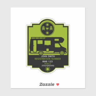 Pegatina Regalos de Motorhome Campsite