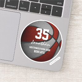 Pegatina Regalos del equipo blanco de baloncesto de Maroon 