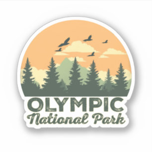 Pegatina Regalos del Parque Nacional Olímpico de Washington