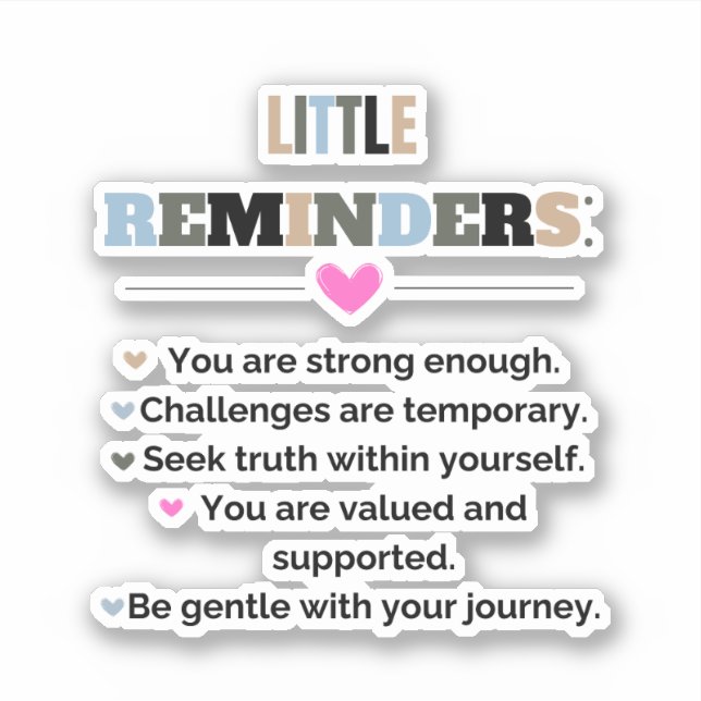 Pegatina Regalos motivacionales inspiradores Pequeños Recor (Anverso)