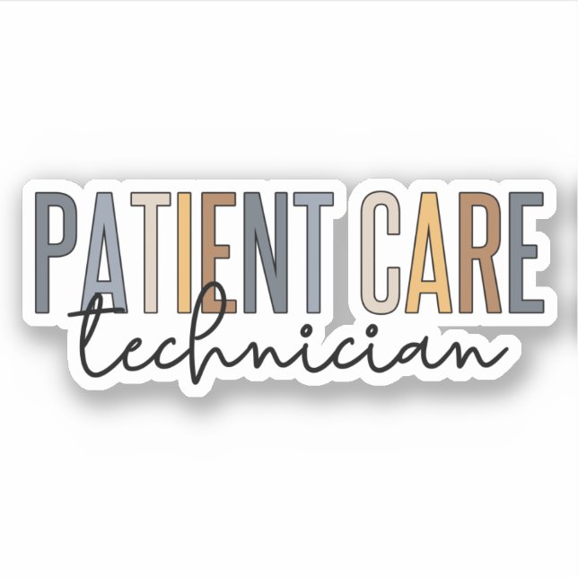 Pegatina Regalos PCT para el técnico de atención al pacient (Anverso)