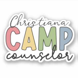 Pegatina Regalos personalizados de consejero de campamento