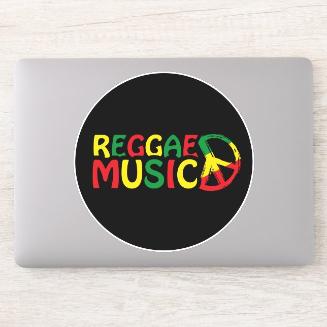 Pegatina Reggae Diseño musical, arte de reggae (Ordenador)