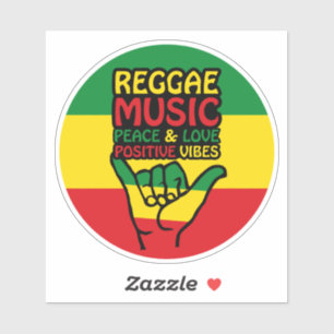 Pegatina Reggae Shaka Hand con citas positivas