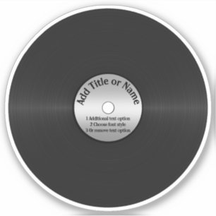 Pegatina Registro de Vinyl-Look LP