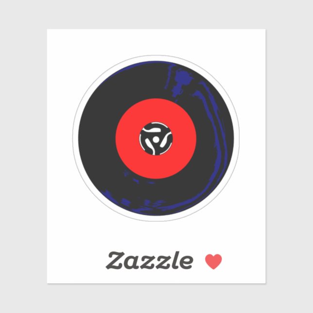 Pegatina Registro SIngle de 45 RPM (Hoja)