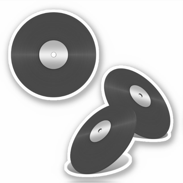 Pegatina Registros LP de aspecto vinílico (Anverso)
