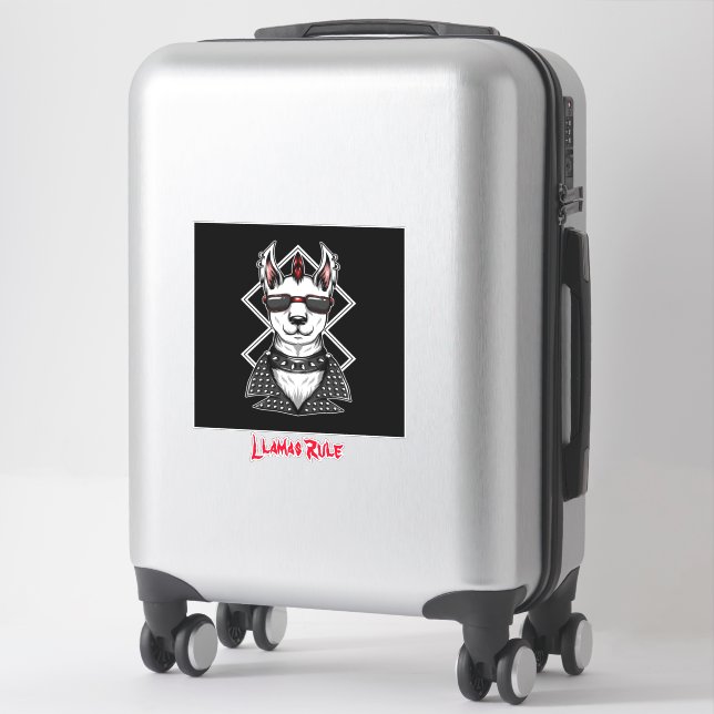 Pegatina Regla de las Llamas a la Roca del punk (Maleta)