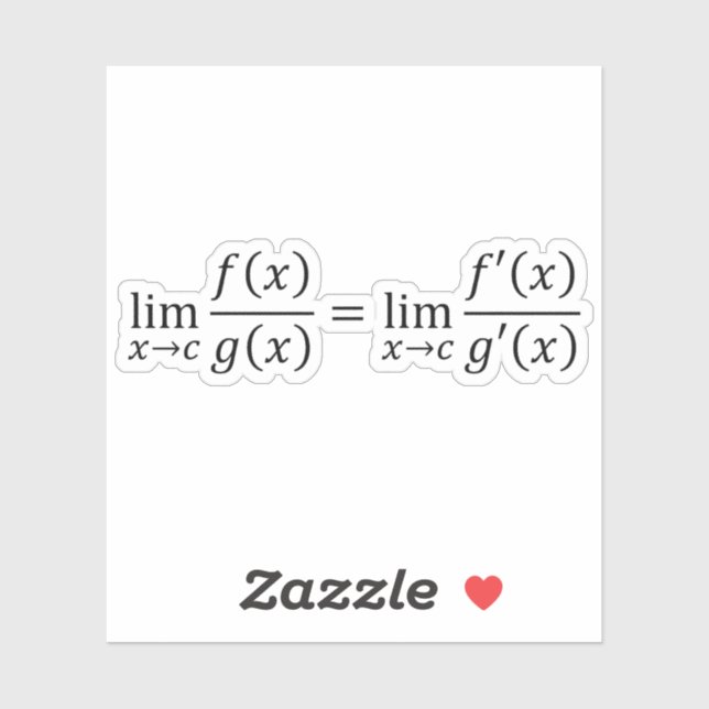 Pegatina Regla de L'Hopital - Fundamentos matemáticos y de  (Hoja)