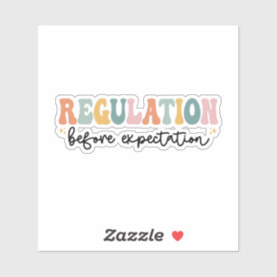 Pegatina Reglamentación antes de la expectativa