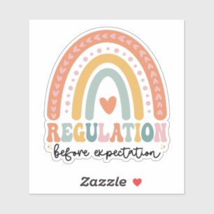 Pegatina Reglamentación antes de la expectativa