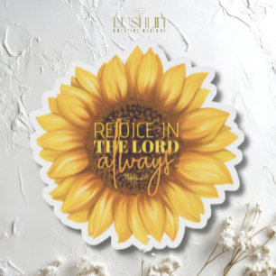 Pegatina Regocijarse en el Señor siempre - Girasol