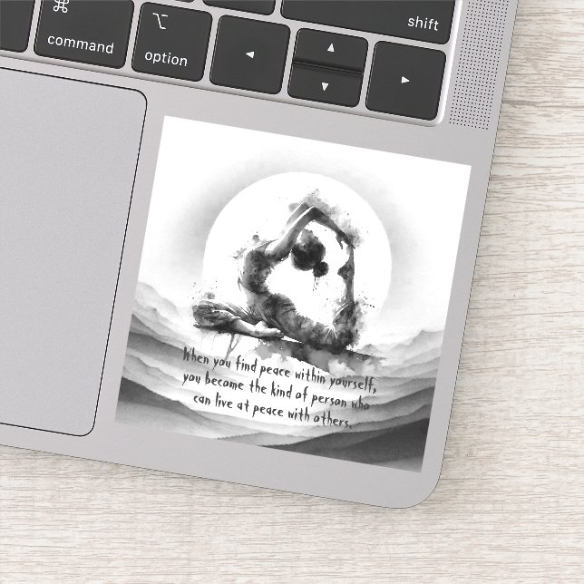 Pegatina Reiki de yoga de una pierna de paloma de pichón de (Detalle)