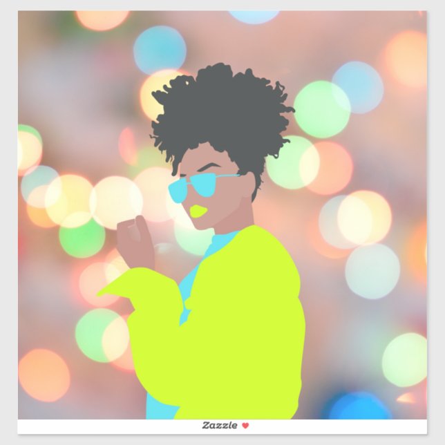 Pegatina Reina bailarina. (Hoja)