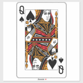 Pegatina Reina de espadas