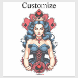 Pegatina Reina de espadas Thunder_Cove