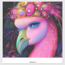 Pegatina Reina de flamenco cósmico