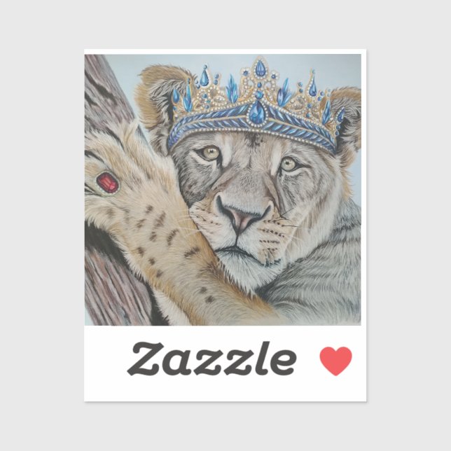 Pegatina Reina de la selva (Hoja)