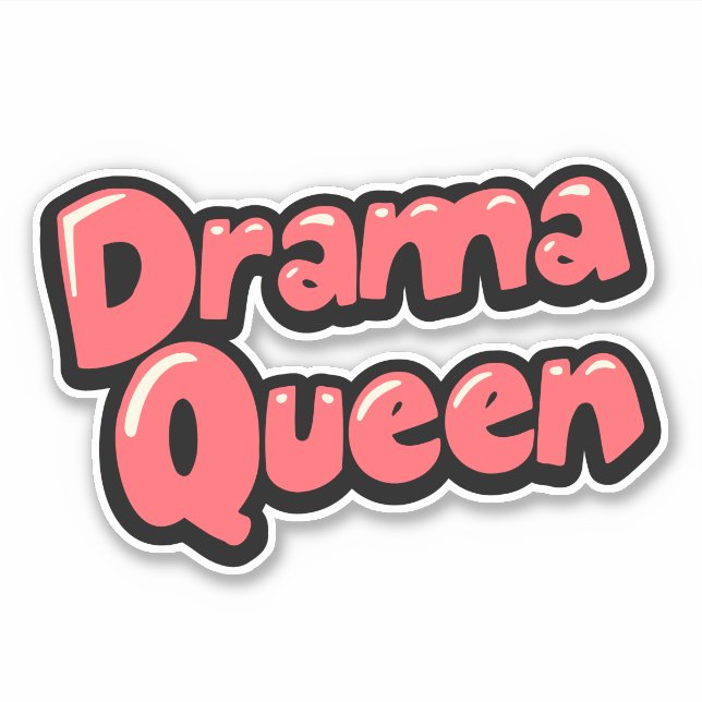 Pegatina Reina del drama (Anverso)