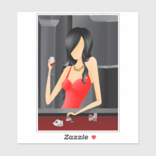 Pegatina Reina del juego - Casino de Las Vegas