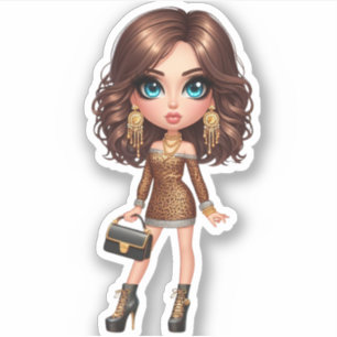 Pegatina reina elegante