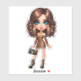 Pegatina reina elegante