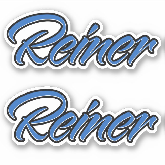 Pegatina Reiner Name blue Aufkleber Sticker Stickerset (Anverso)
