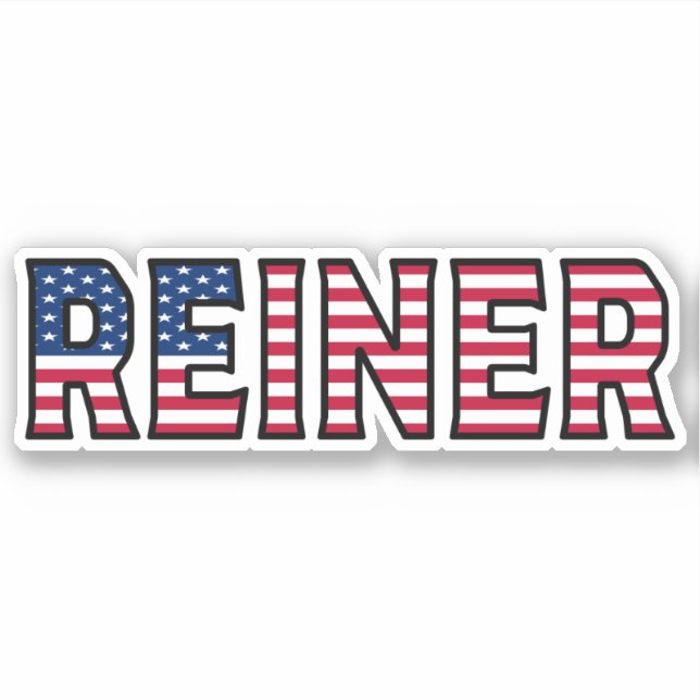 Pegatina Reiner Name Vorname USA Sticker Stickerset (Anverso)