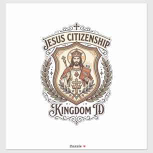 Pegatina Reino de Ciudadanía de Jesús ID Reino de Ciudadaní