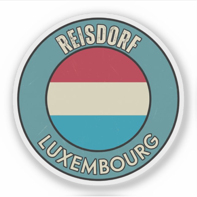 Pegatina Reisdorf, Luxemburgo (Anverso)