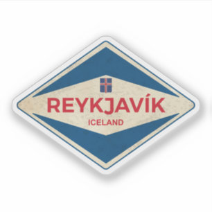 Pegatina Rekjavik iceland Vintage
