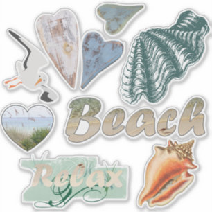 Pegatina Relájese En El Beach Collection