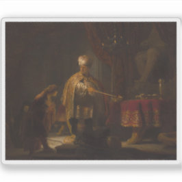 Pegatina Rembrandt - Daniel y Ciro antes del ídolo