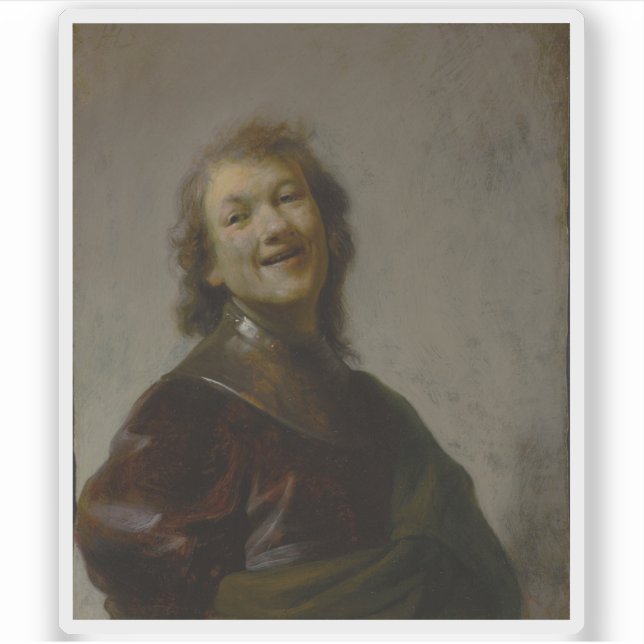 Pegatina Rembrandt - Rembrandt Laughing (Anverso)