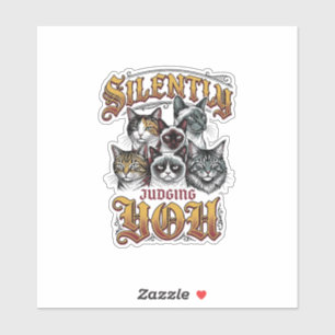 Pegatina Remitiéndote en silencio camiseta gráfica vintage