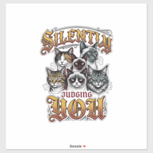 Pegatina Remitiéndote silenciosamente camiseta gráfica vint