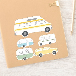 Pegatina Remolque del vintage rv Van Motorhome Campervan