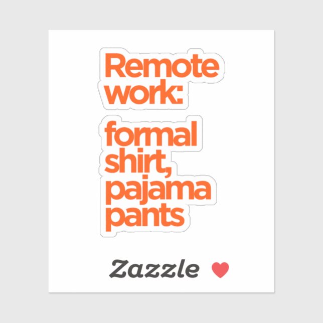 Pegatina Remote work (Hoja)