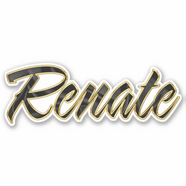 Pegatina Renate black gold Lettering Aufkleber Sticker (Anverso)