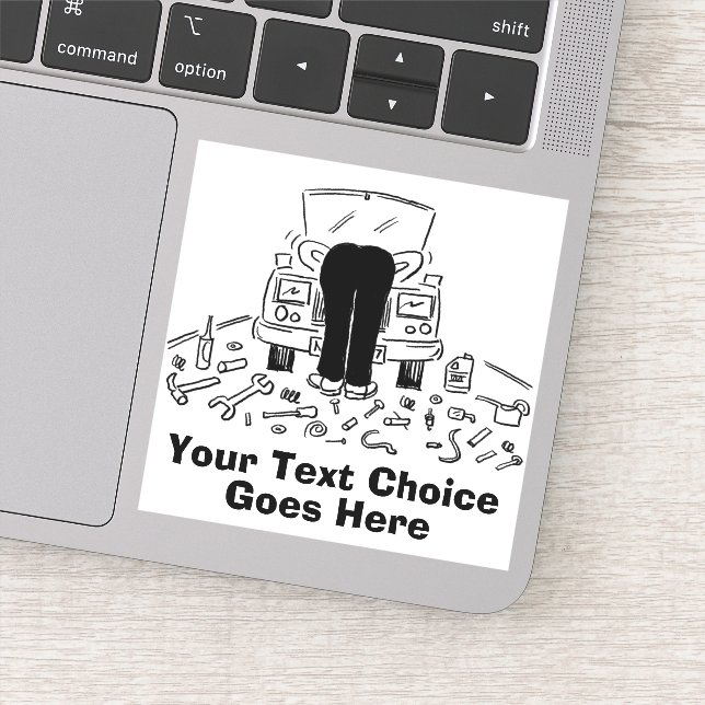 Pegatina Reparaciones de coches y servicios de vehículos (Detalle)