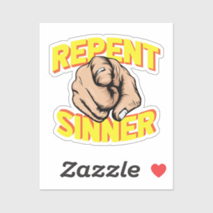 Pegatina Repent Sinner