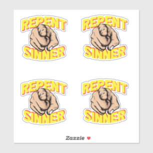 Pegatina Repent Sinner Jesús te ama