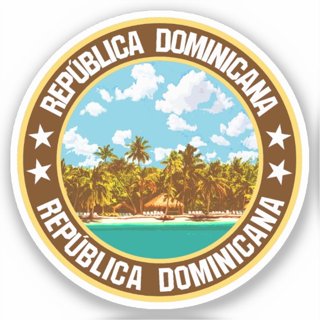 Pegatina República Dominicana (Anverso)