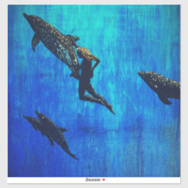Pegatina Rescate de delfines