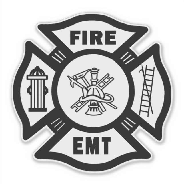 Pegatina Rescate de incendios de emergencia EMT Decretos (Anverso)
