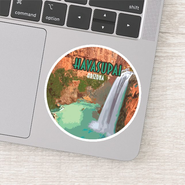 Pegatina Reserva india Havasupai, Cataratas de Mooney de Ar (Detalle)