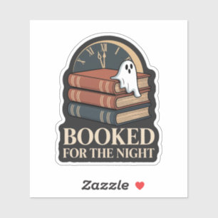 Pegatina Reservado para la noche - libro espeluznante