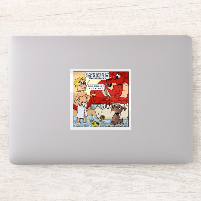 Pegatina Resident Dragon - Right After You Scrub My Back (Ordenador)